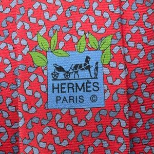 Hermès 100% Silk Men’s Tie “Recycling Wave” 645668 EA